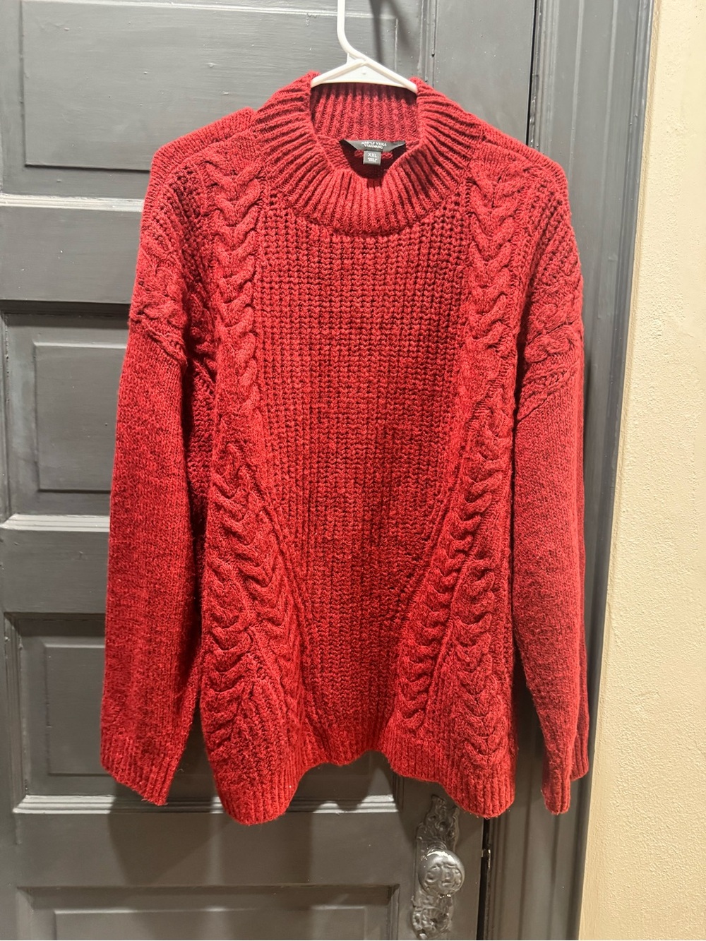 Vera Wang Cozy Rust cable-Knit Women's Sweater soft warm XXL